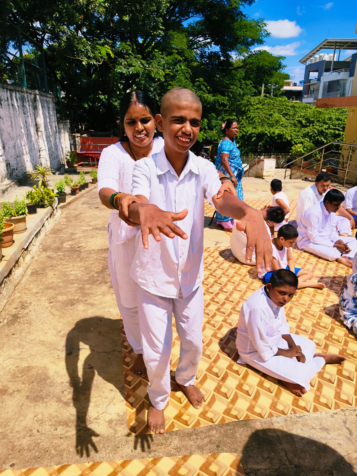 Yoga Day celebration at Navachethana Trust