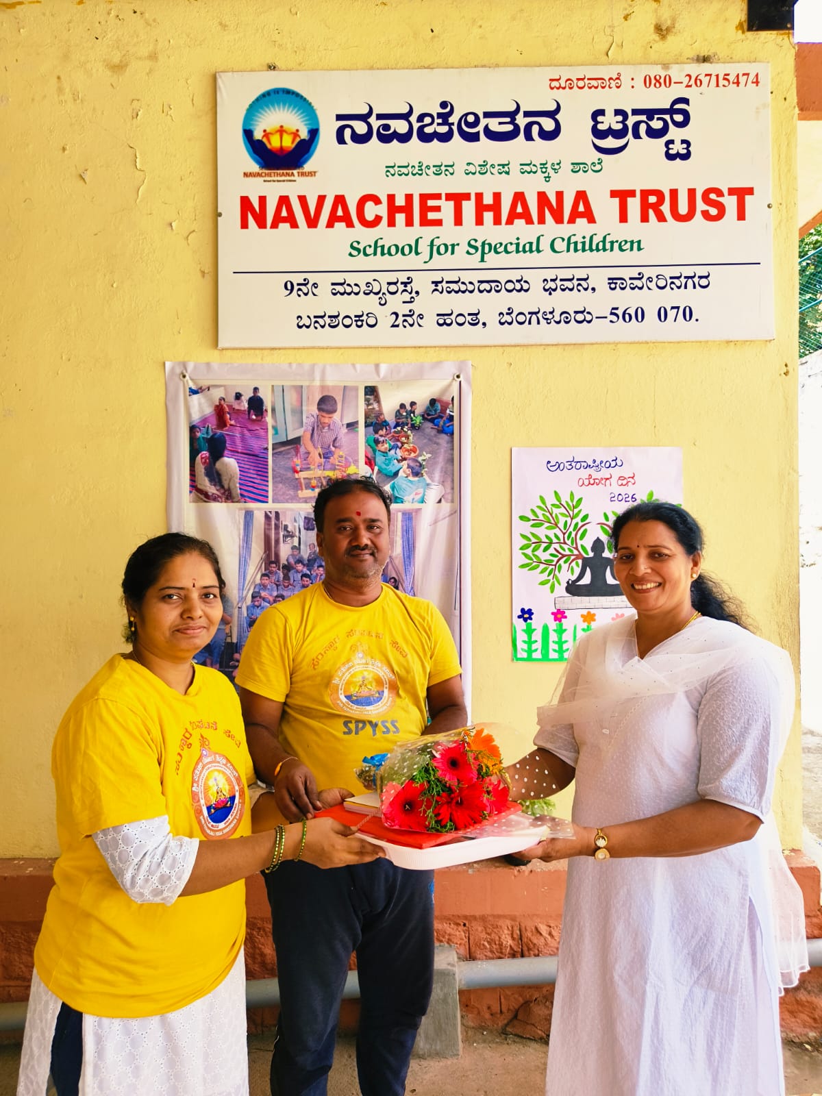 Yoga Day celebration at Navachethana Trust
