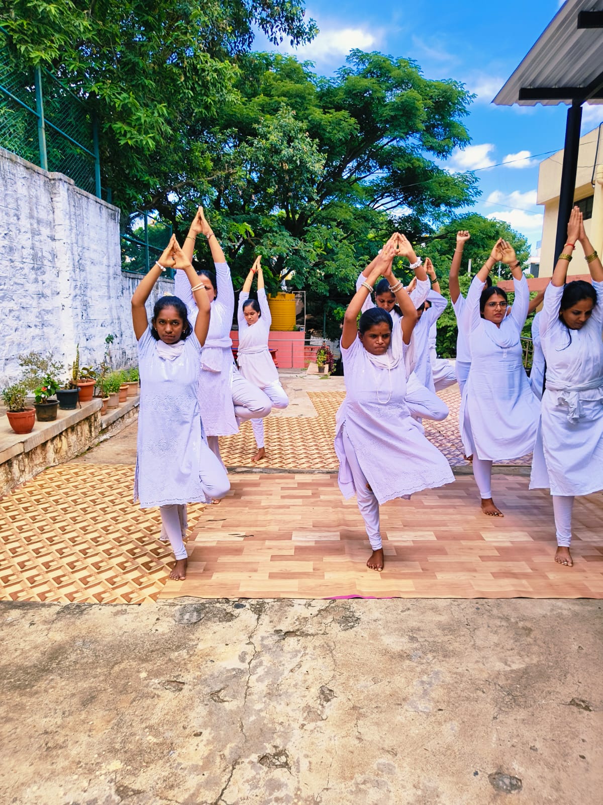 Yoga Day celebration at Navachethana Trust